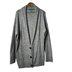 Free People Gray Cardigan Sweater